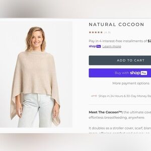 AMMA Nursing Cocoon Cover - Natural Color